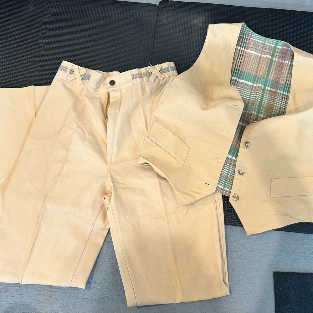 Vintage pant and vest set
